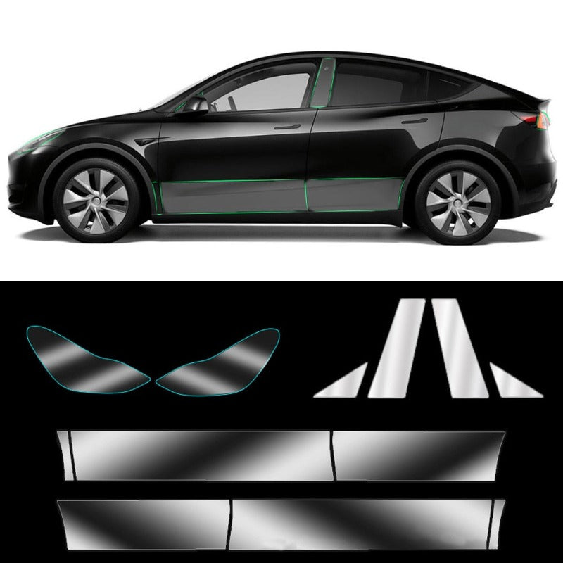 Plinthes pour Auto pour Tesla Model Y 2020-2023,Carbone Fibre Bande  Protecteur de Seuil Porte de Voiture Protection des Marches de Porte  Anti-Rayure Embleme Logo Pièces Accessories : : Auto et Moto